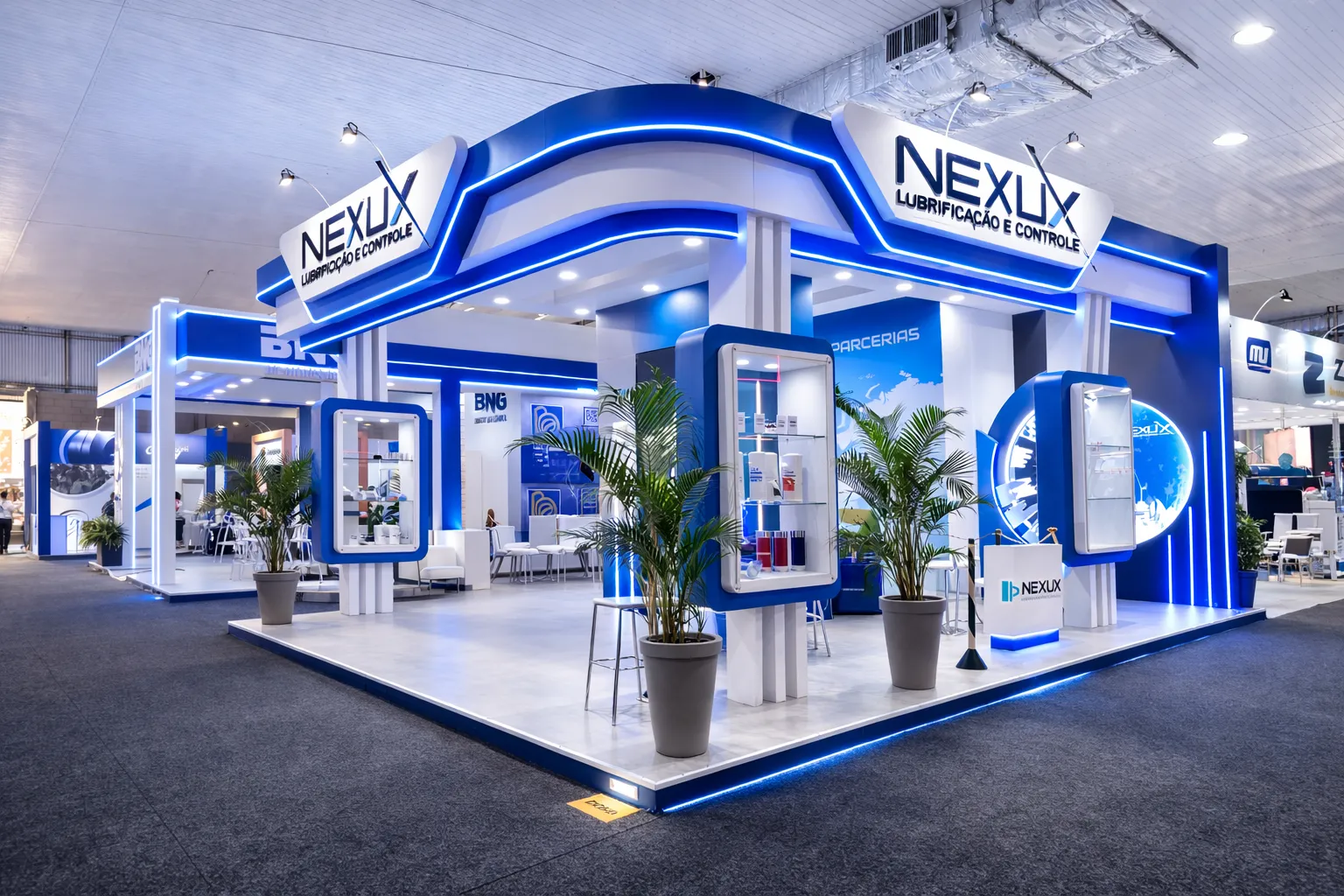 Montagem de stand corporativo para feira de negócios